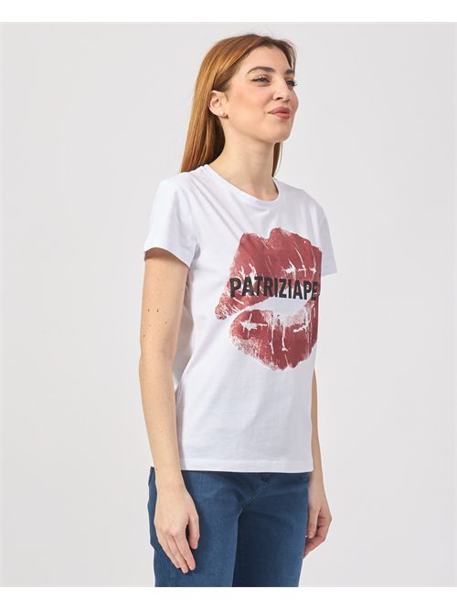 T-shirt femme Patrizia Pepe avec imprimé baiser PATRIZIA PEPE | 8M1691-J256W103